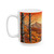 Great Horned Owl Fall Forest Ceramic Mug in 11oz or 15oz