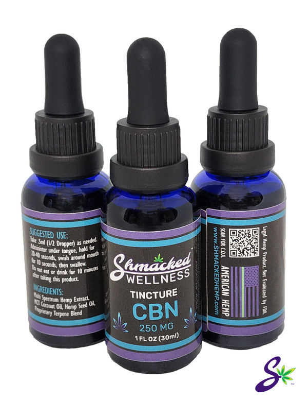 Multi Spectrum CBN Tincture - 250mg (30ml), Part of the Shmacked Wellness line
