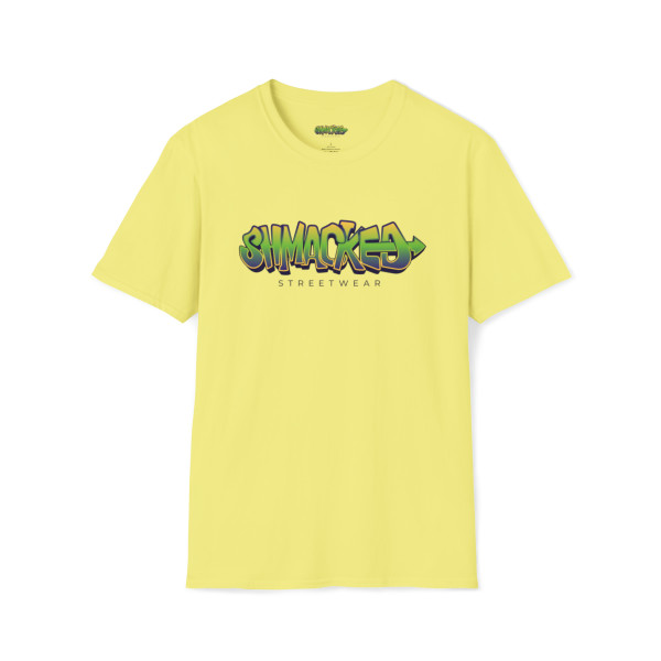 Shmacked Streetwear Green Logo Softstyle Black/Yellow/Grey T-Shirt