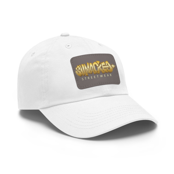 Shmacked Streetwear logo on Leather Patch 6 Panel Hat
