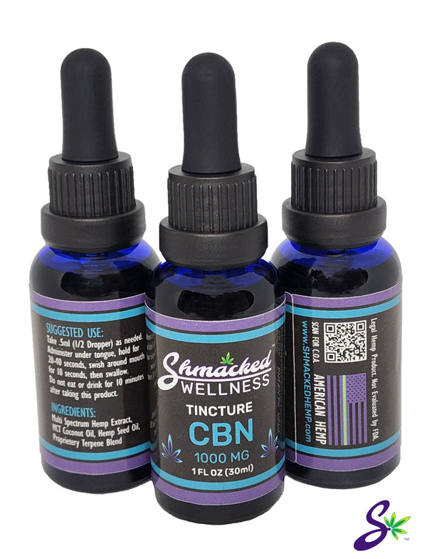 Multi Spectrum CBN Tincture - 1000mg (30ml), Part of the Shmacked Wellness line