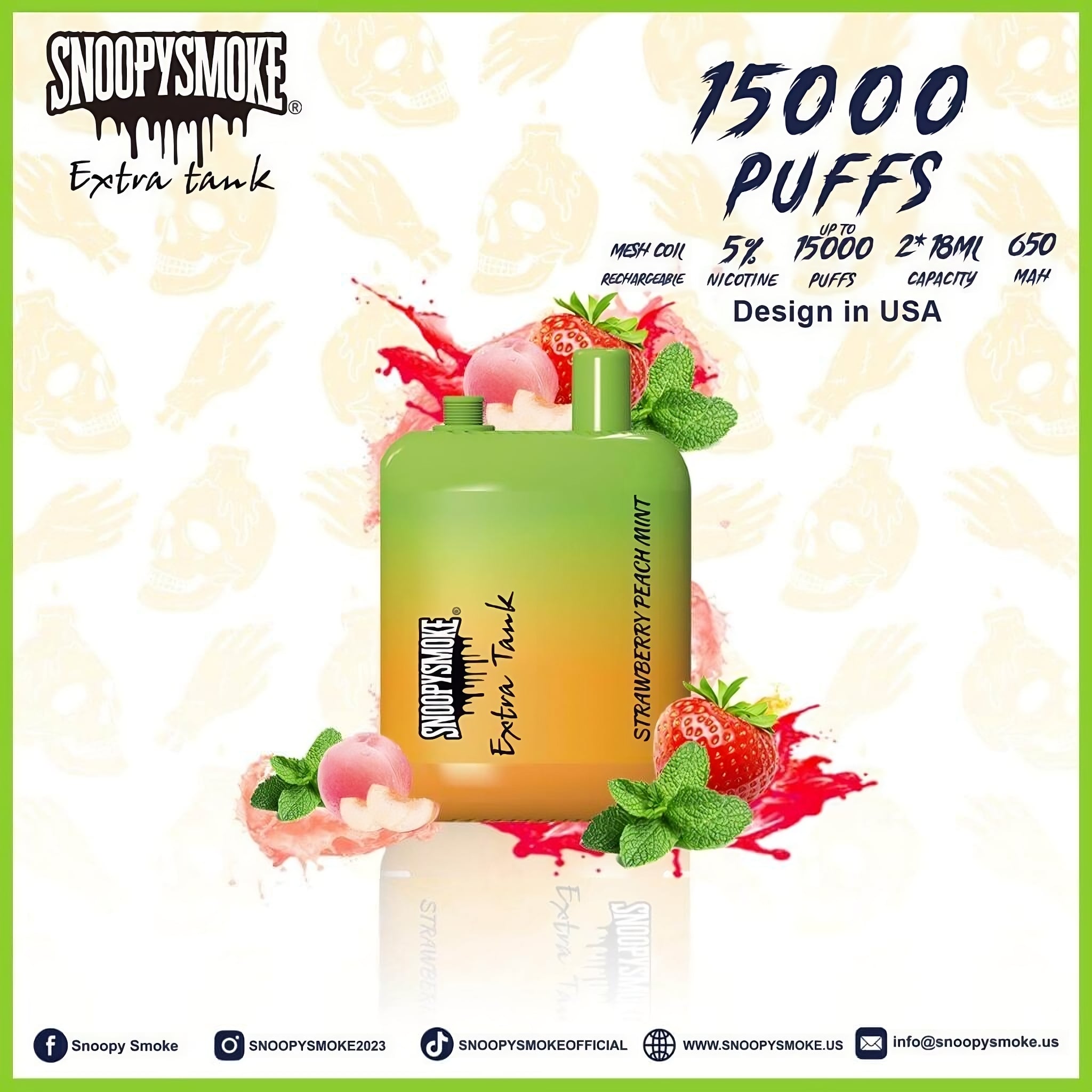 Snoopy vape Smoke Extra Tank 2 15000