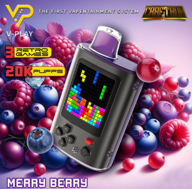 Minty Thrill Craftbox V-play 20k Puffs Disposable 50mg Pod Craftbox V-Play  20K Disposable Vape With Built In Gaming System Blueberry Grapefruit –  Smoking Vibes Australia Minty Thrill Craftbox V-play 20k Puffs Disposable
