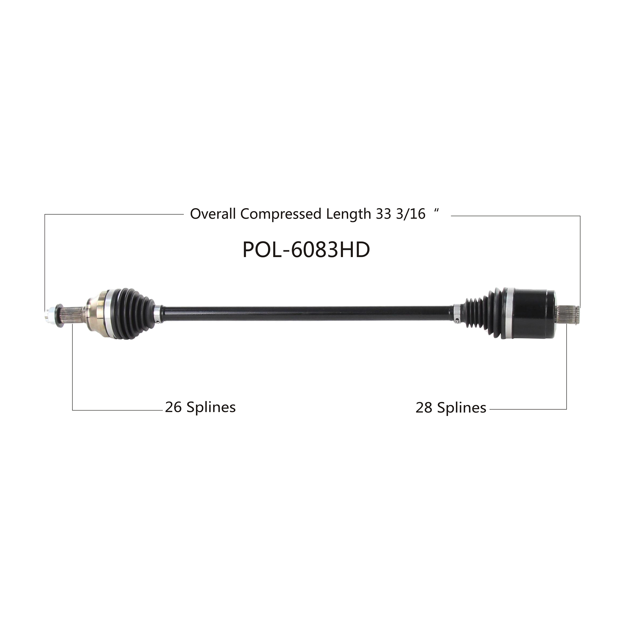 Open Trail - Hd 2.0 Axle Rear Pol - POL-6083HD