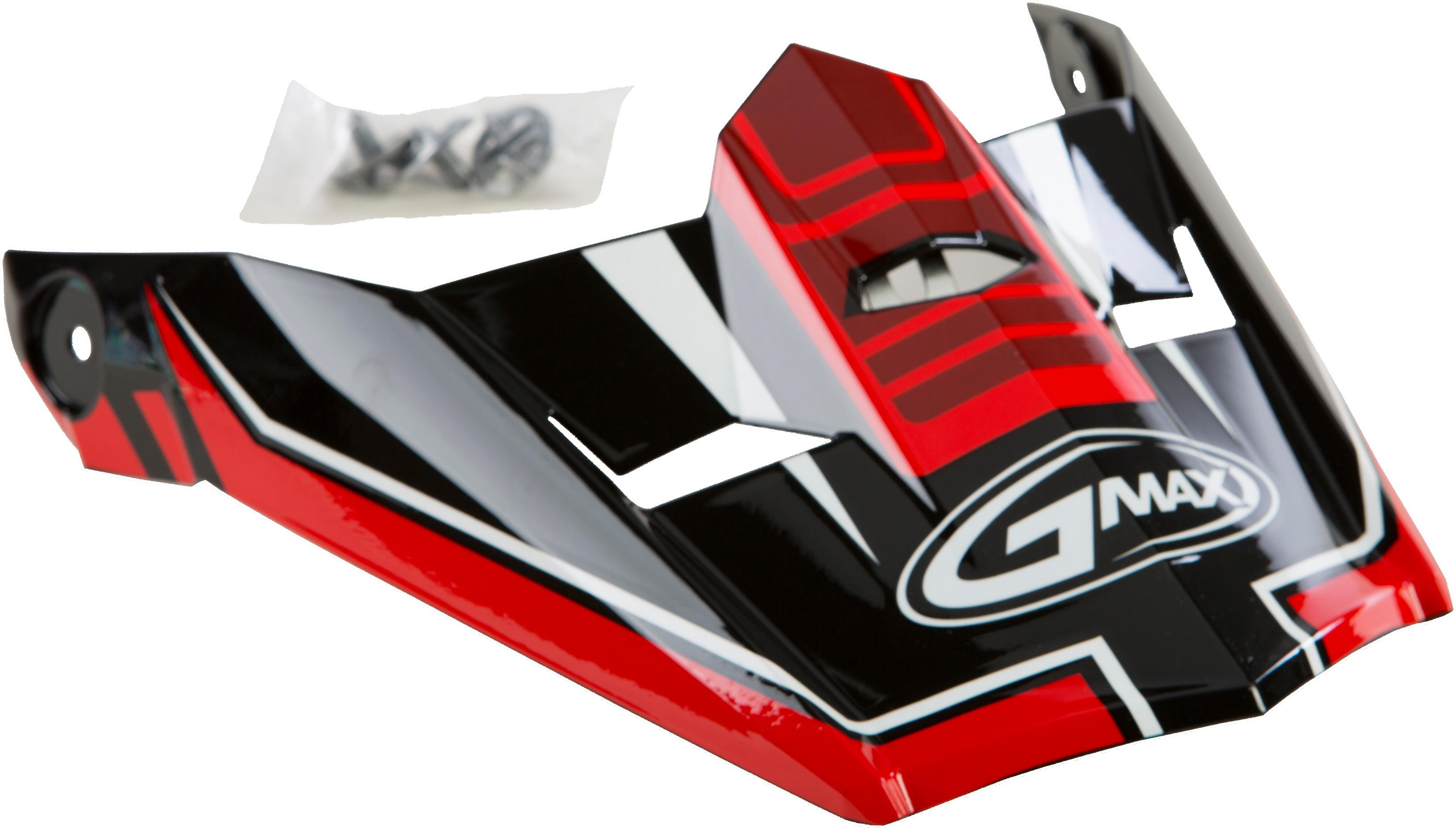 Gmax - Visor W/screws Uncle Mx-46y Black/red Ys-yl - G046845