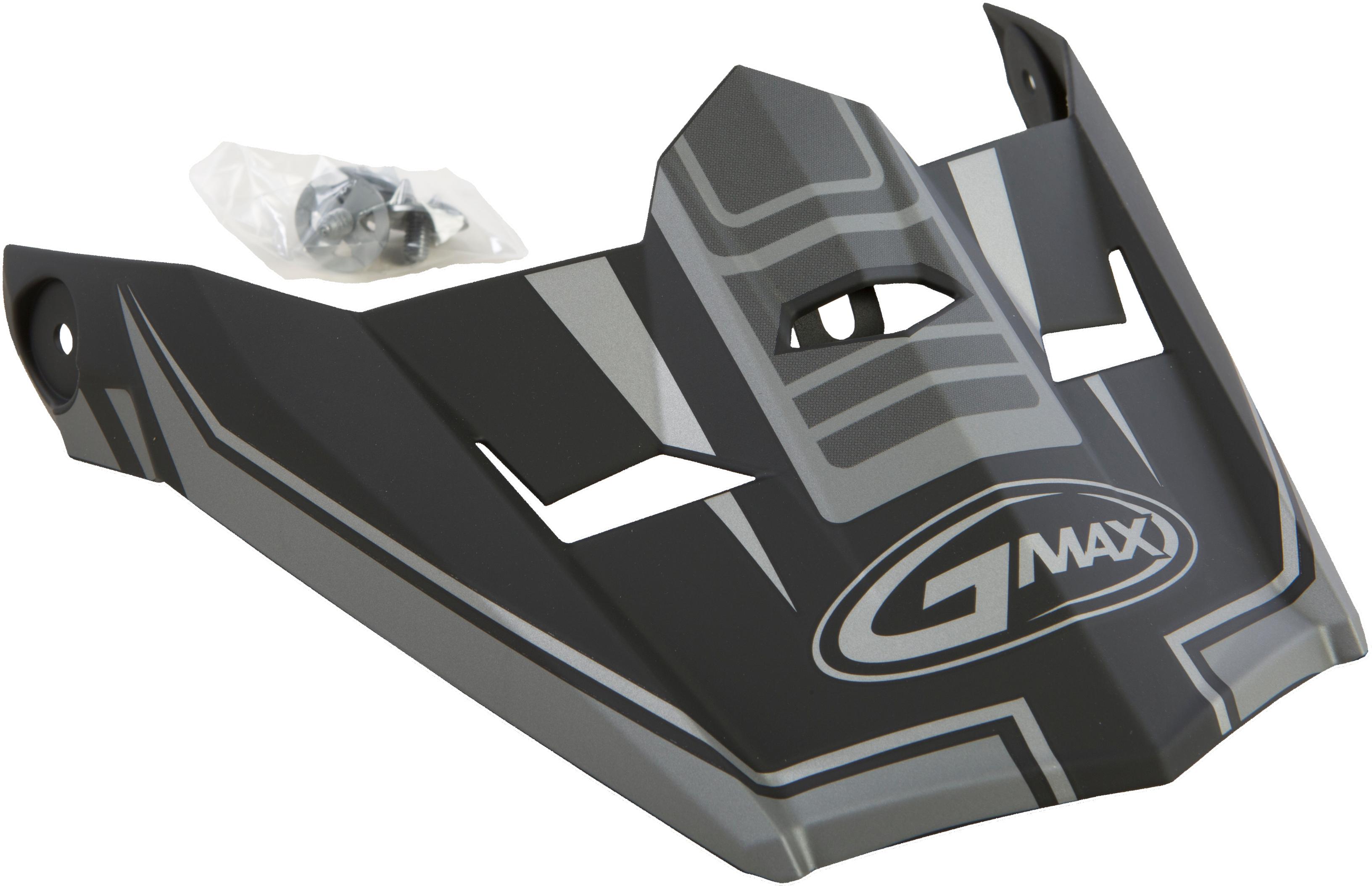 Gmax - Visor W/screws Uncle Mx-46y Matte Black/silver Ys-yl - G046850