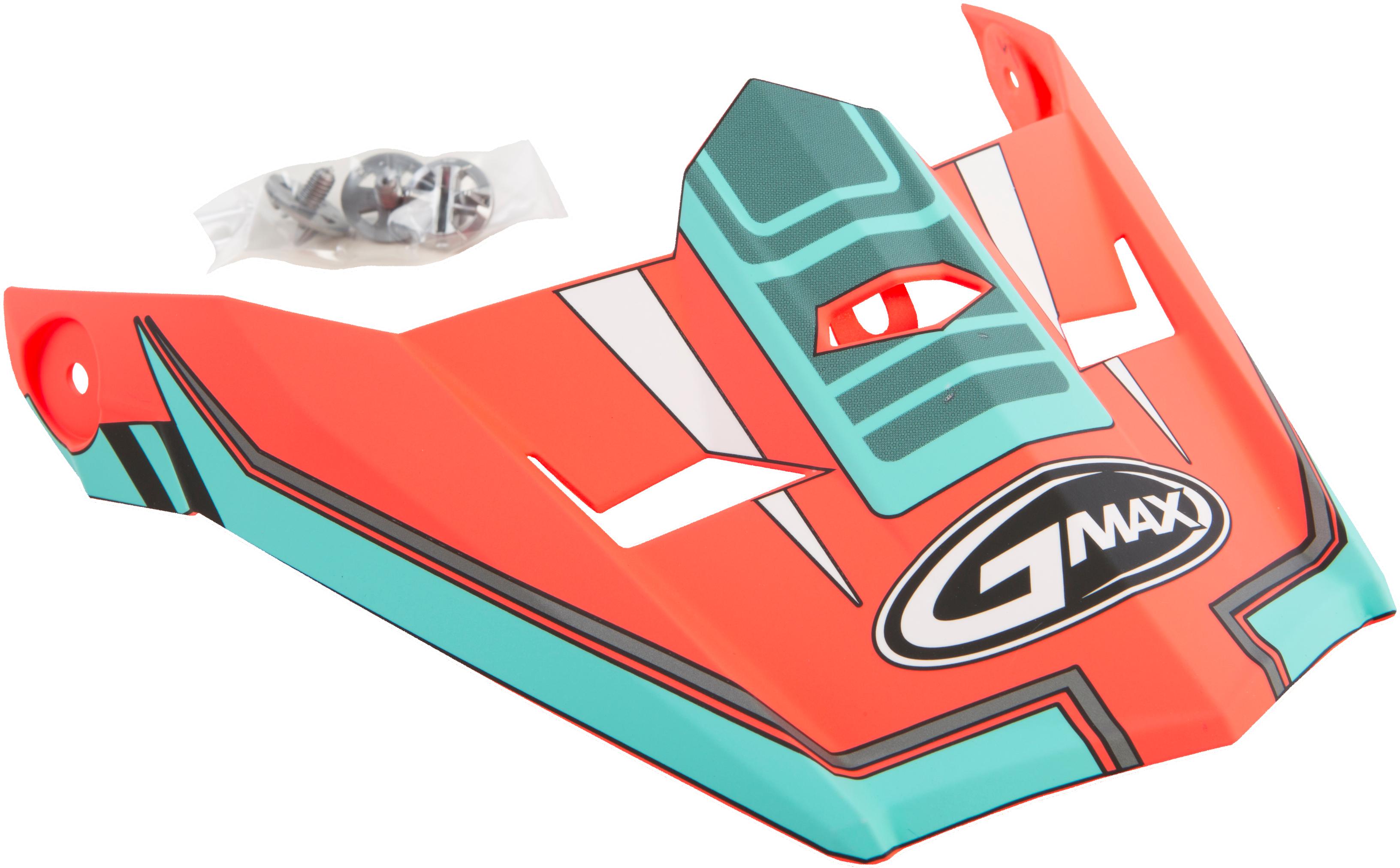 Gmax - Visor W/screws Uncle Mx-46y Matte Orange/teal Ys-yl - G046856