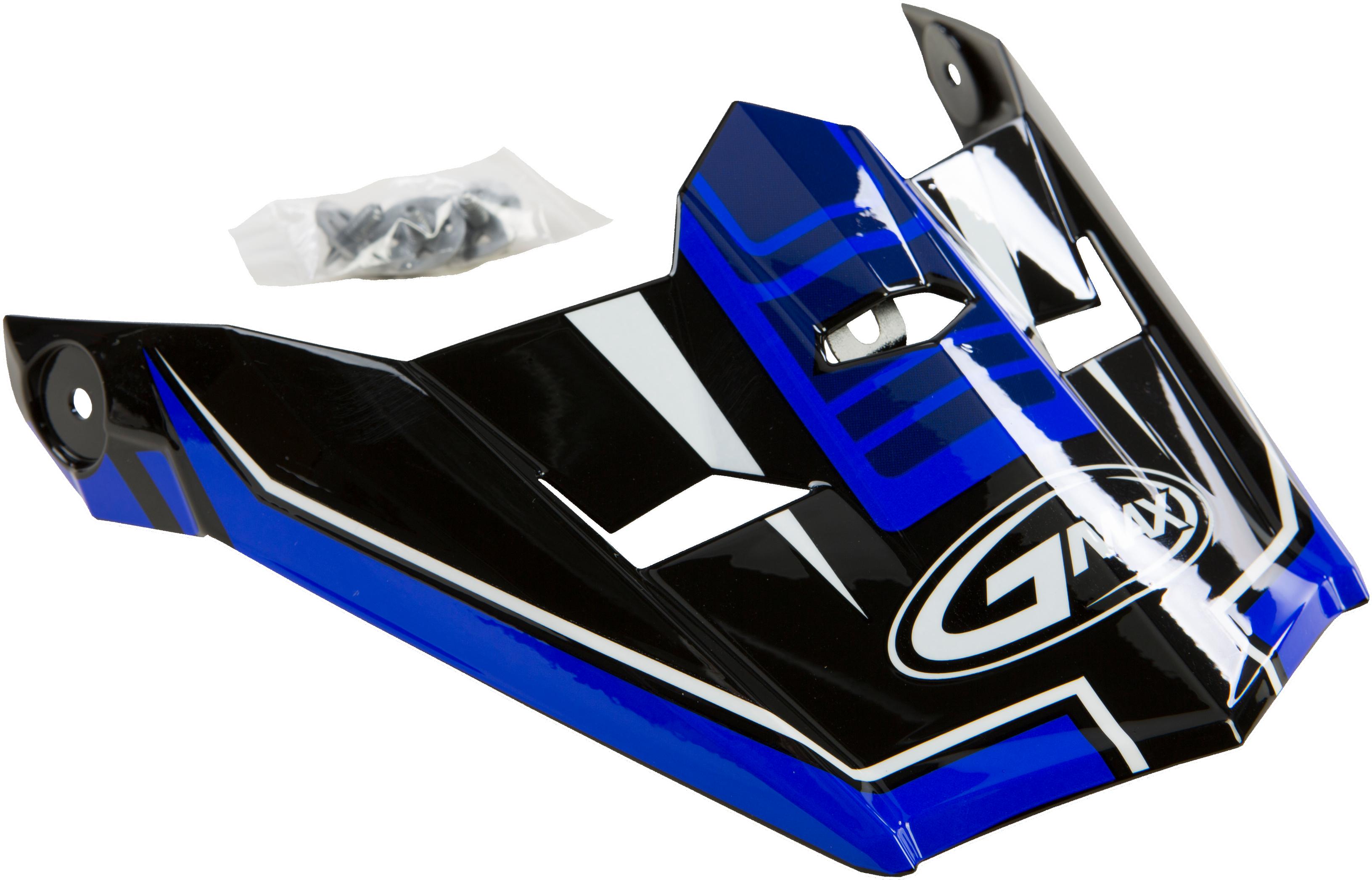 Gmax - Visor W/screws Uncle Mx-46y Black/blue Ys-yl - G046846