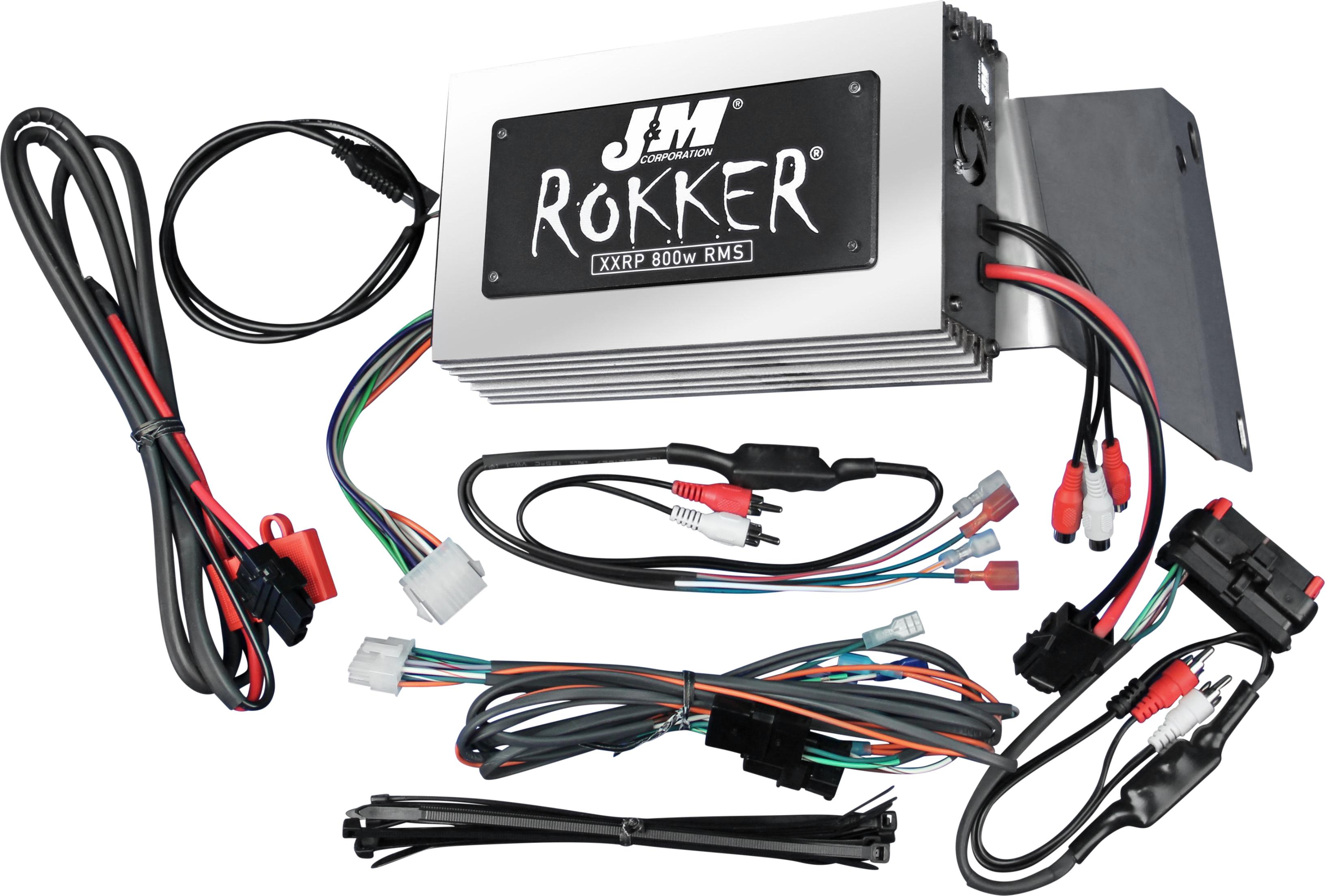 J&m - Rokker P800w 4-ch Amp Kit 06-13 Fltr Custom - JAMP-800HR06-RCP