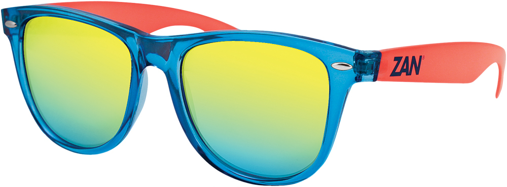 Zan - Throwback Minty Sunglasses Blue/orange W/smoke Yellow - EZMT05