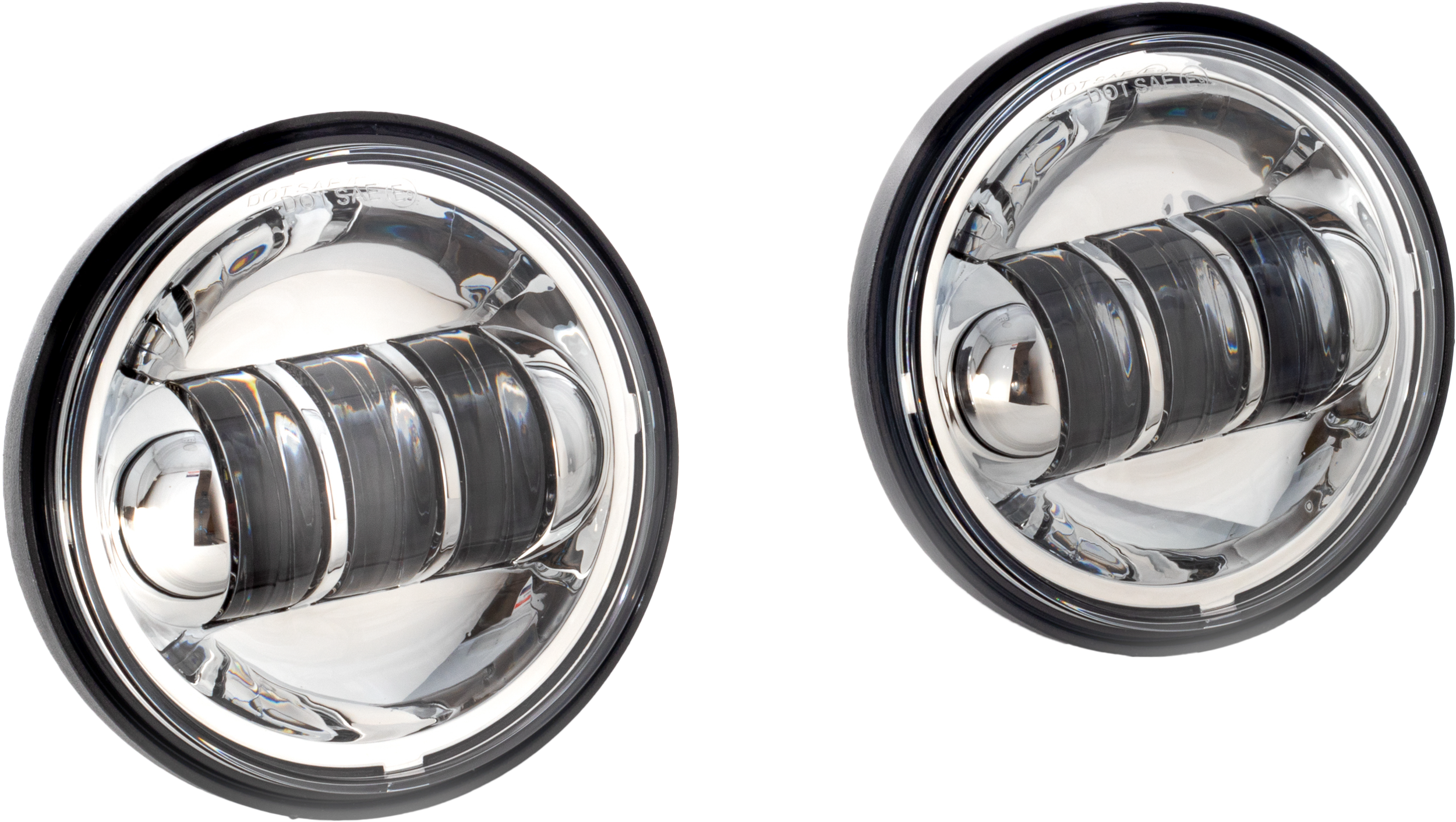 Letric Lighting Co - 4.5" Led Passing Lights Chrome - LLC-LPL-C