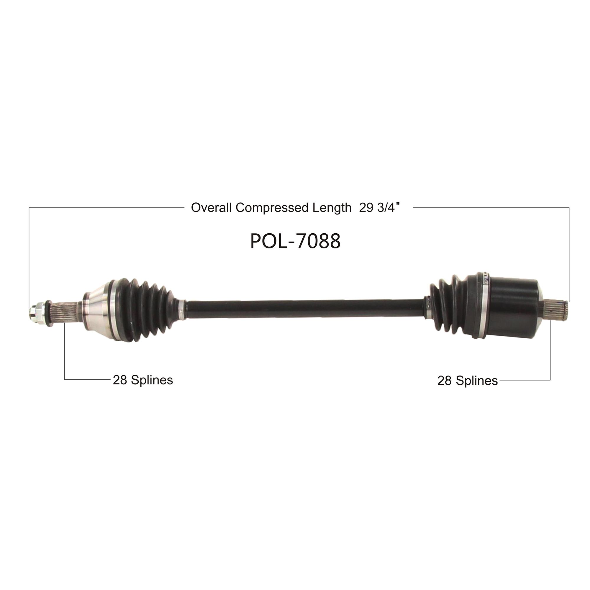 Open Trail - Hd 2.0 Axle Front - POL-6088HD