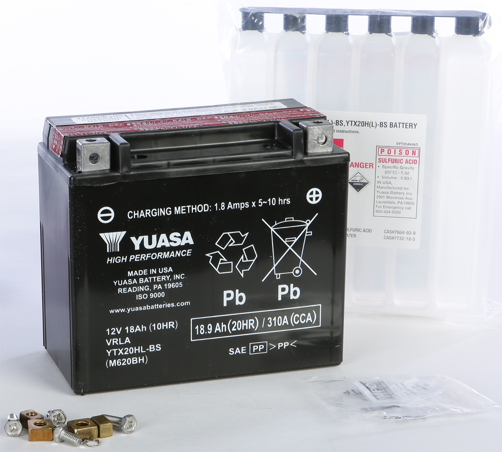 Yuasa - Battery Ytx20hl-bs Maintenance Free - YUAM620BH