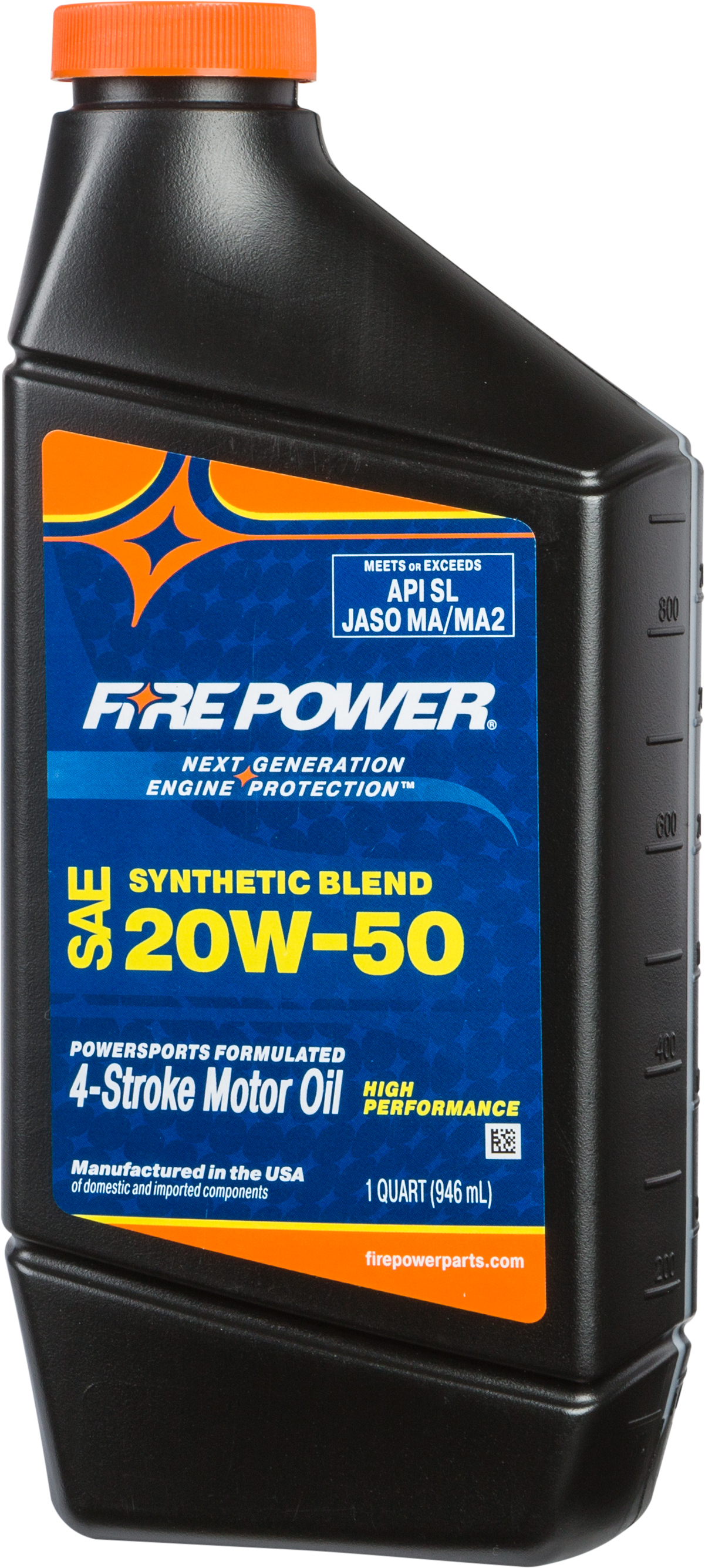 Fire Power - Synthetic Blend 4-stroke Oil 20w-50 Qt 12/case - 196975