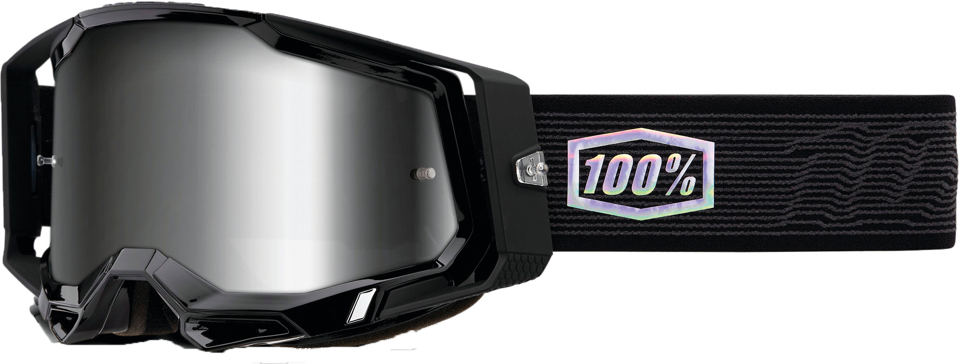 100% - Racecraft 2 Goggle Topo Mirror Silver Lens - 50010-00015