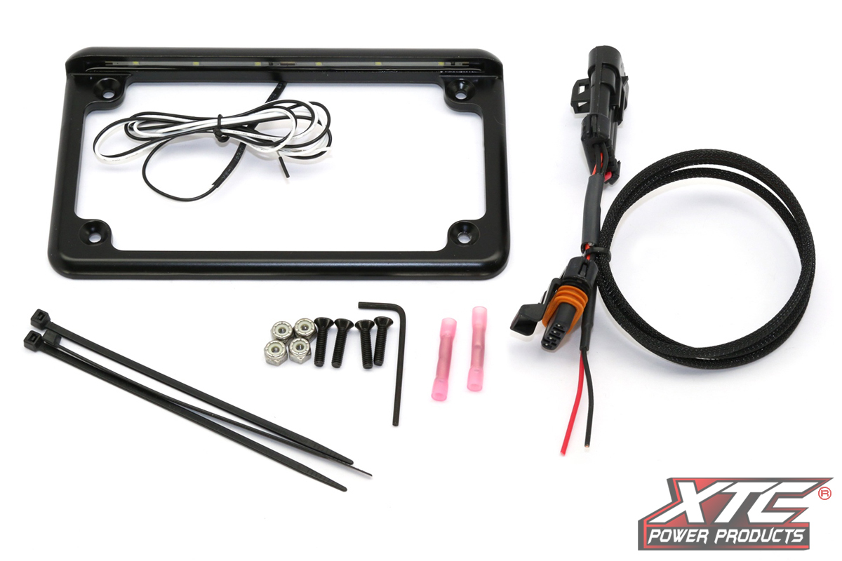 Xtc Power Products - License Plate W/ Led Pol - LF-6BK-15RZR