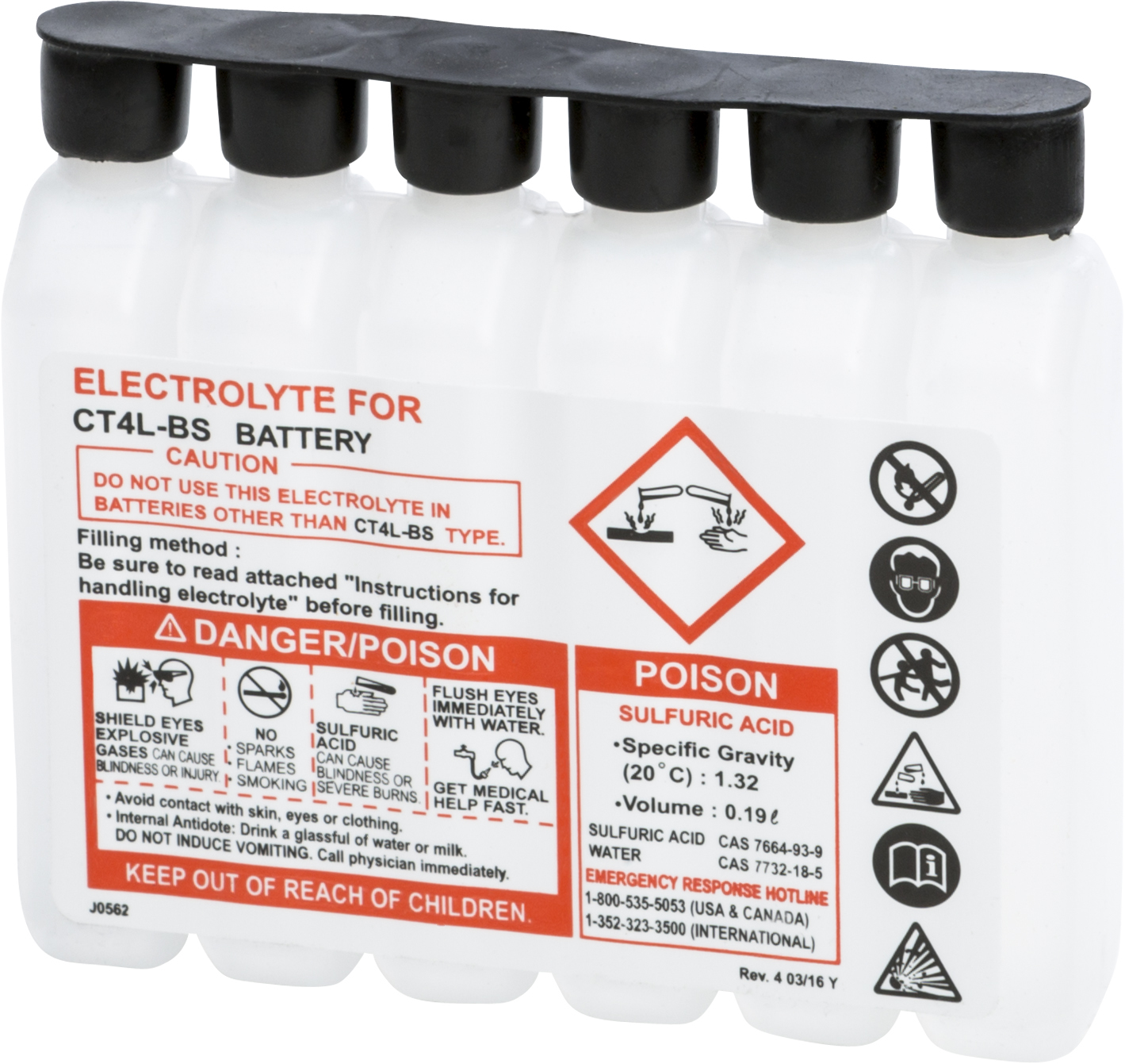 Fire Power - Sealed Battery Electrolyte Pack 186cc - 190CC CTX