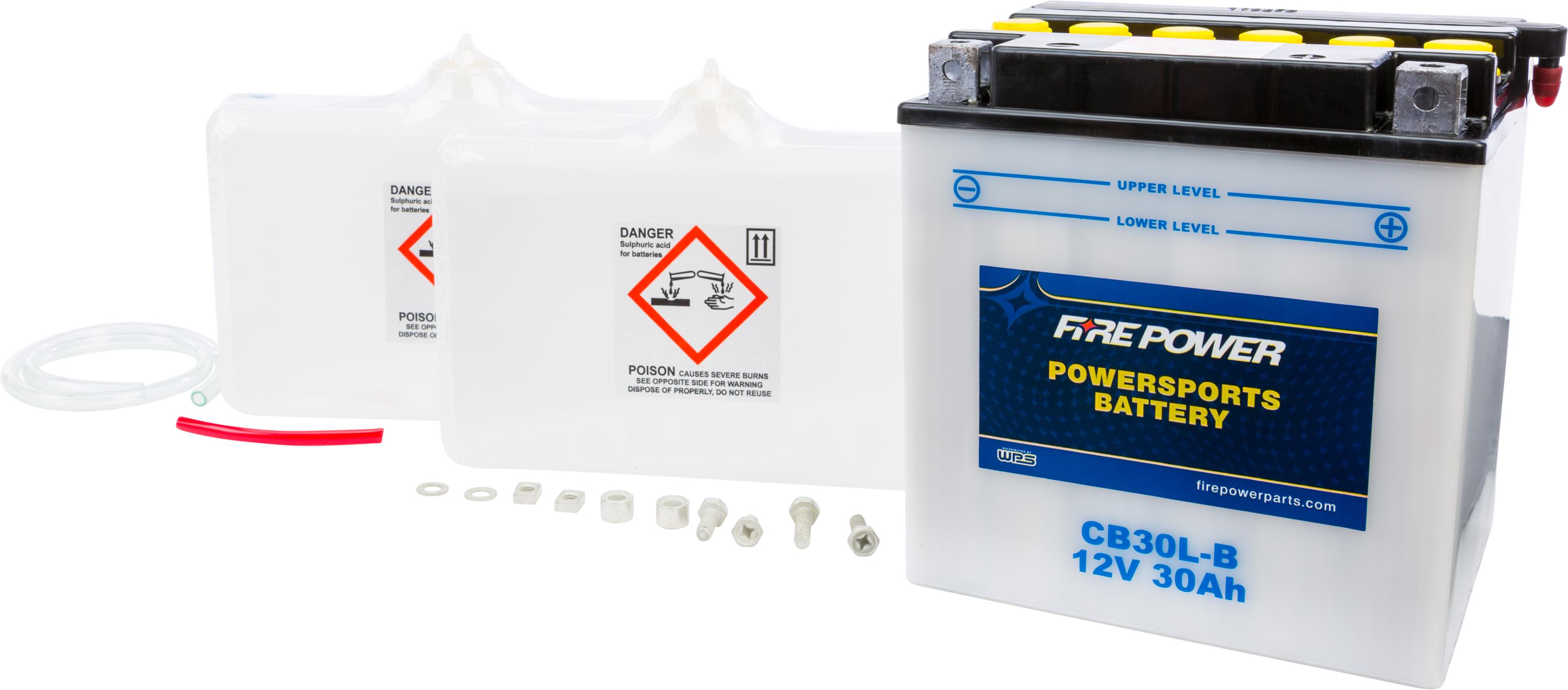 Fire Power - Battery W/acid Cb30l-b 12v Heavy Duty - CB30L-B