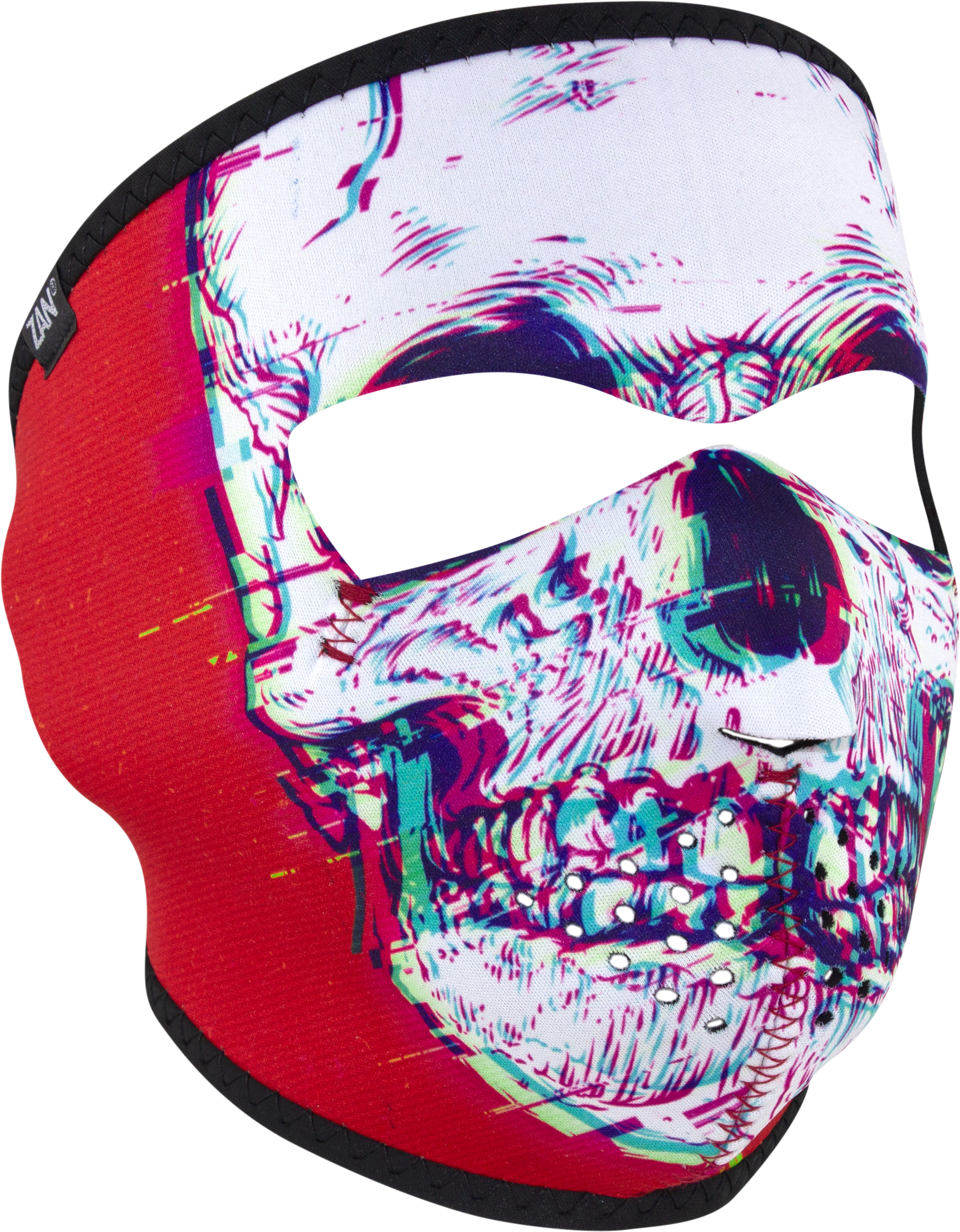 Zan - Neoprene Full Face Mask Glitch Skull - WNFM471