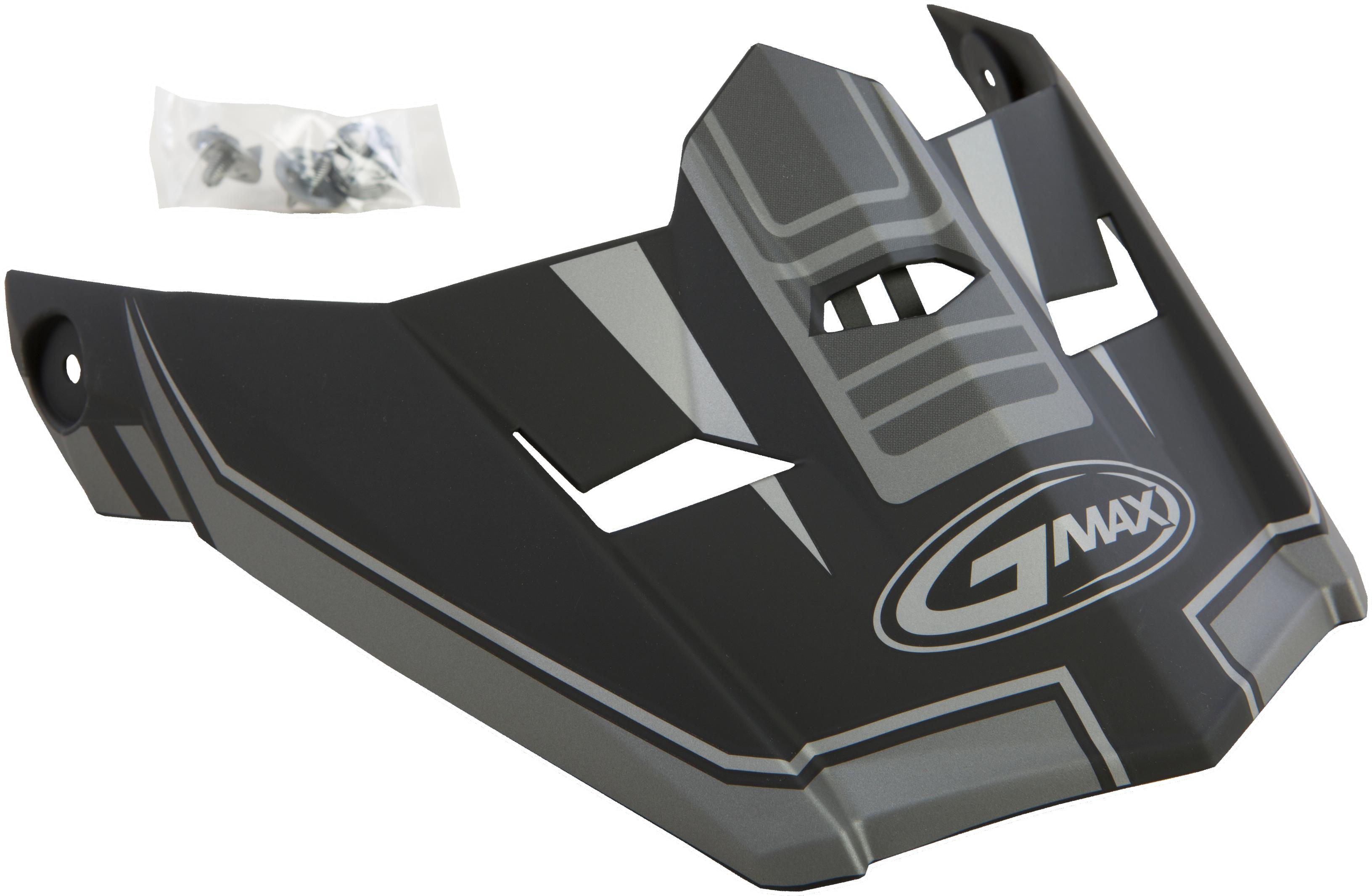 Gmax - Visor W/screws Uncle Mx-46 Matte Black/silver Md-2x - G046825