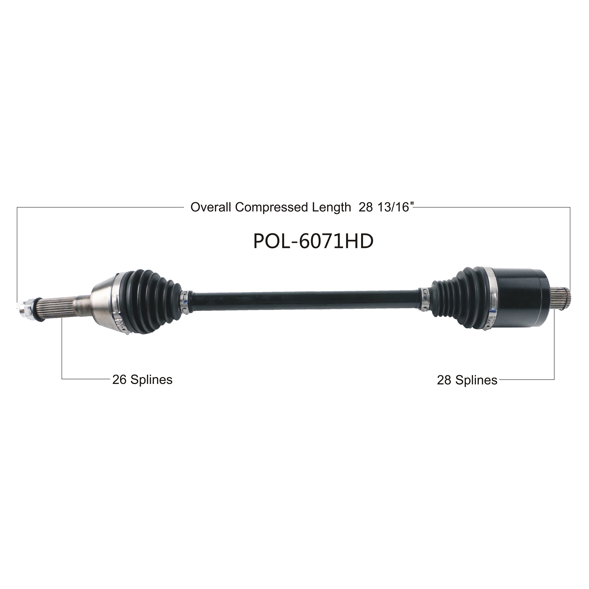 Open Trail - Hd 2.0 Axle Rear - POL-6071HD