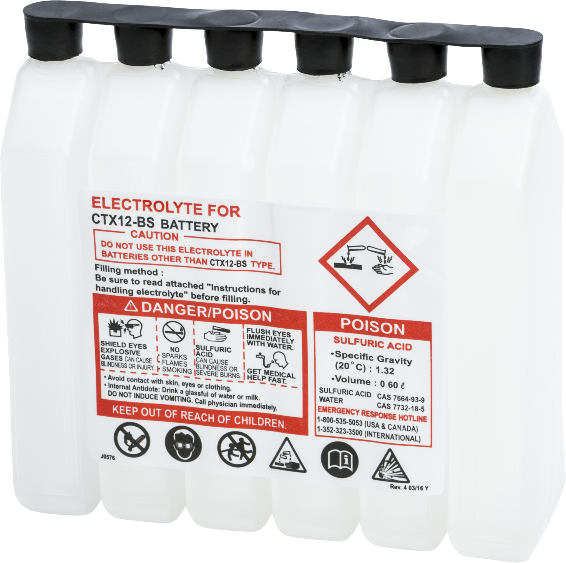 Fire Power - Sealed Battery Electrolyte Pack 600cc - 600CC CTX