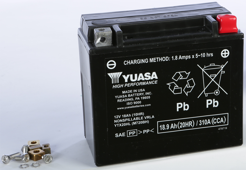 Yuasa - Battery Ytx20hl Sealed Factory Activated - YUAM720BH