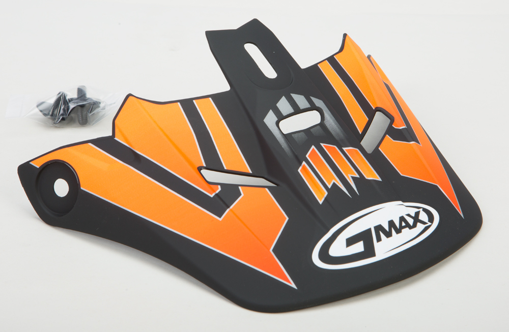 Gmax - Visor W/screws Race Gm-46.2y Black/hi-vis Orange Ys-yl - G046126