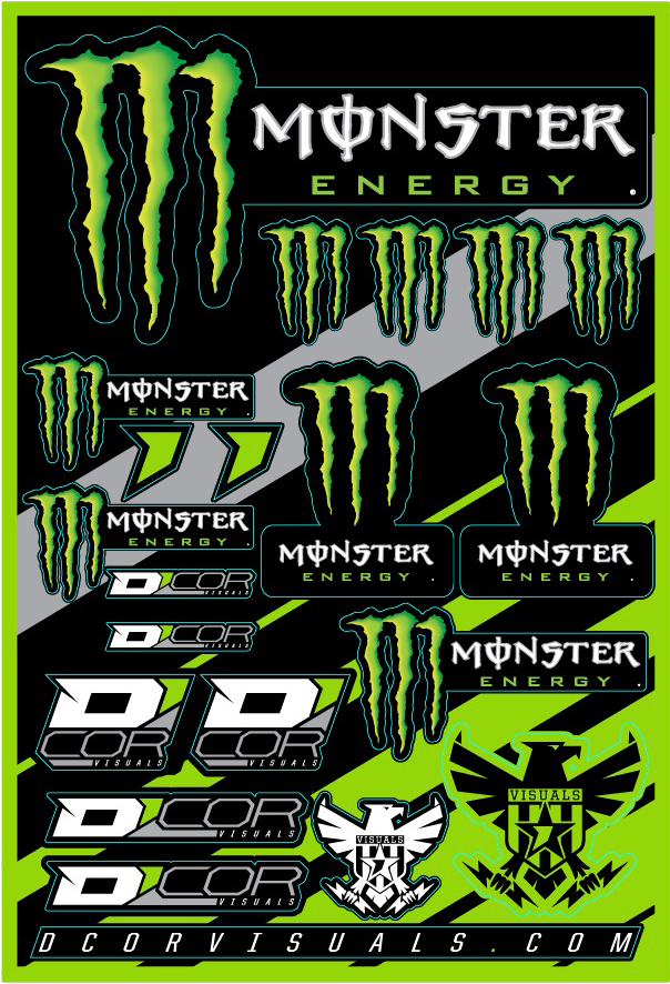 D-cor - Monster Energy Decal Sheet - 40-90-102