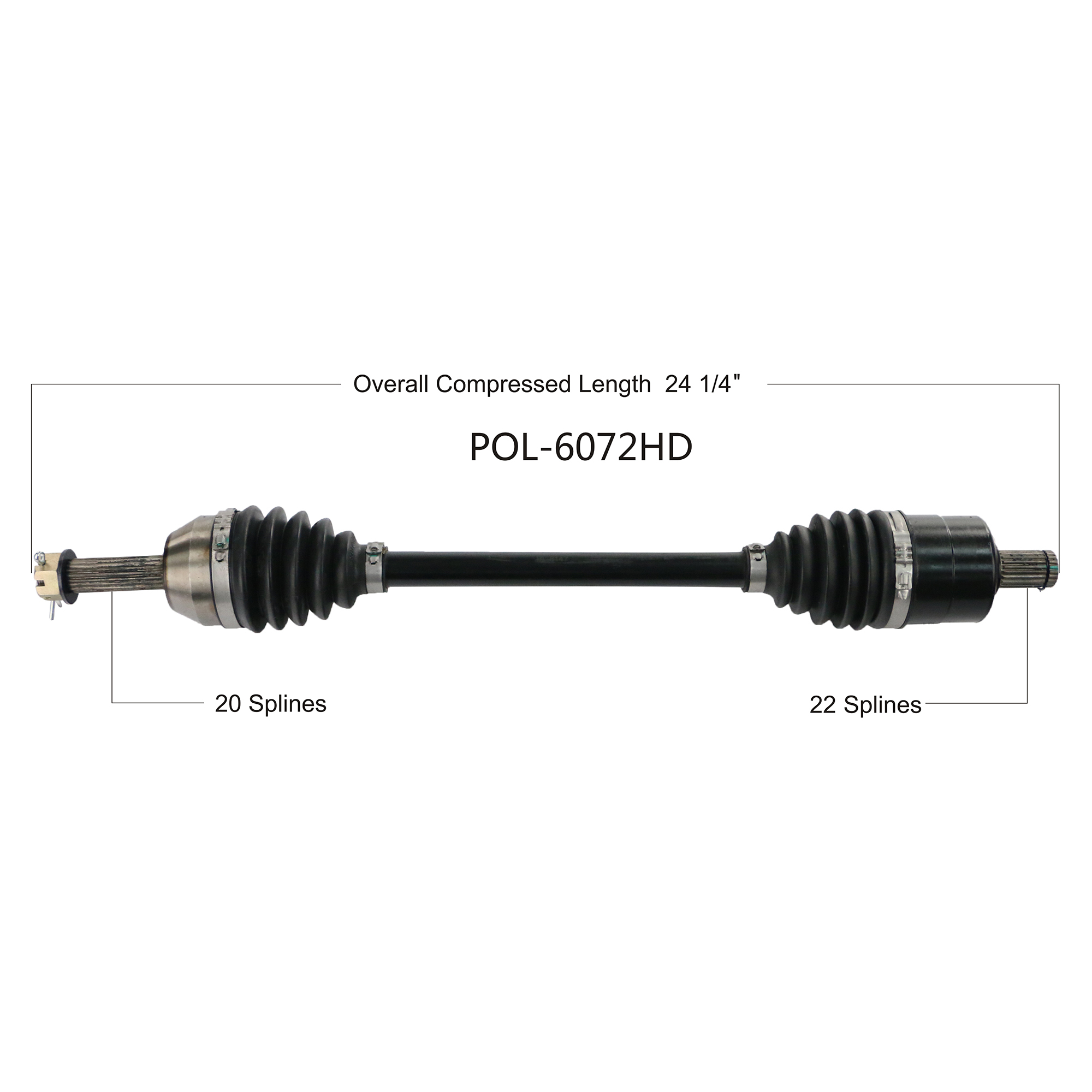 Open Trail - Hd 2.0 Axle Front - POL-6072HD