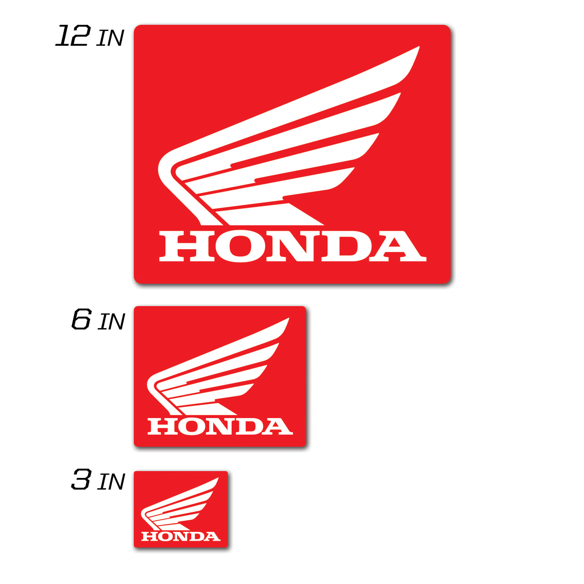 D-cor - Honda Icon Decal 3" Squared Honda Icon Decal 3" Squared - 40-10-108