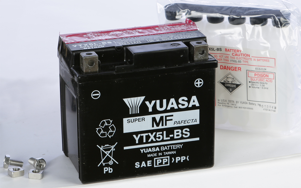 Yuasa - Battery Ytx5l-bs Maintenance Free - YUAM32X5B
