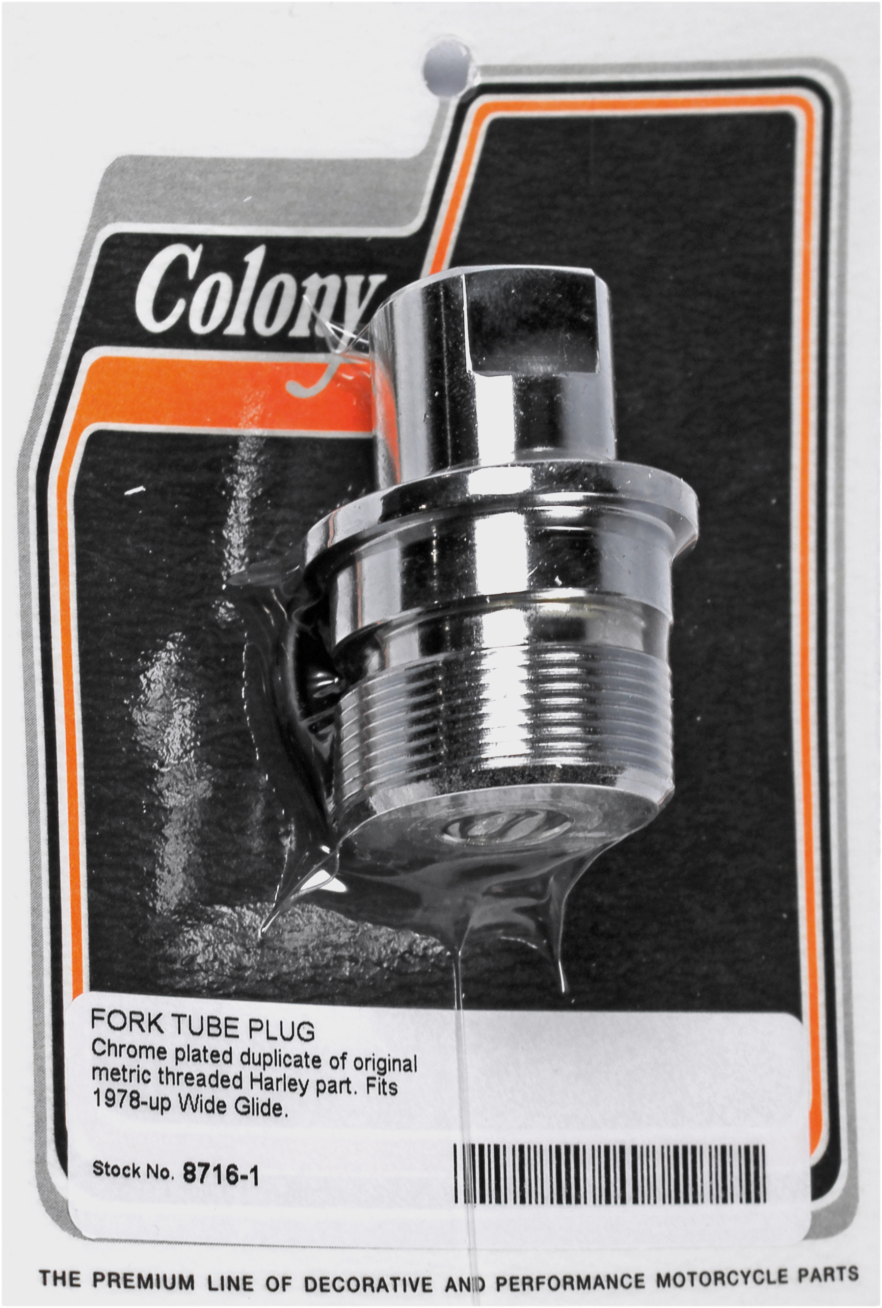 Colony Machine - Fork Tube Plug Wide Glide Wideglide 78-17 - 8716-1