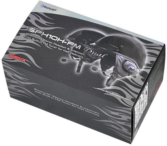 Sena - Sph10h-fm W/built-in Fm Tuner For Half Helmets Dual Pack - SPH10HD-FM-01