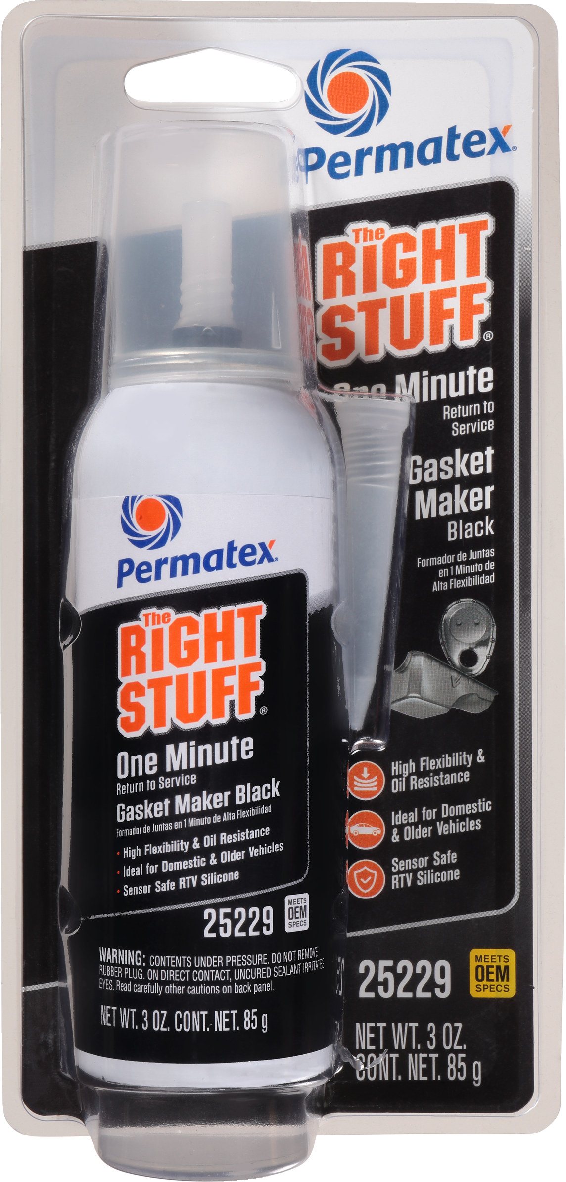 Permatex - Right Stuff Black One Minute Gasket 3 Oz - 25229