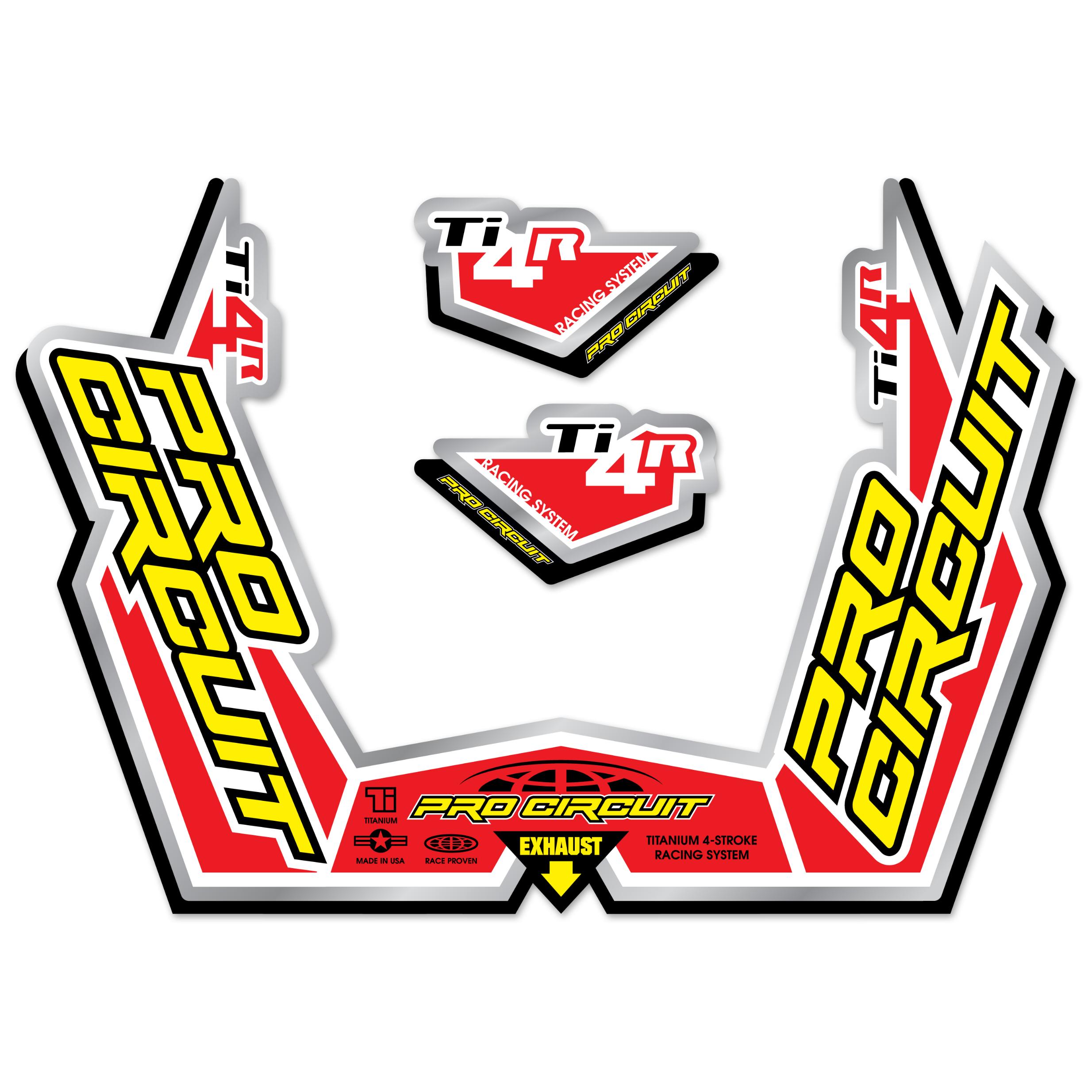 Pro Circuit - Ti-4r Sticker Kit Replacement Muffler Stickers - DC09TI4R