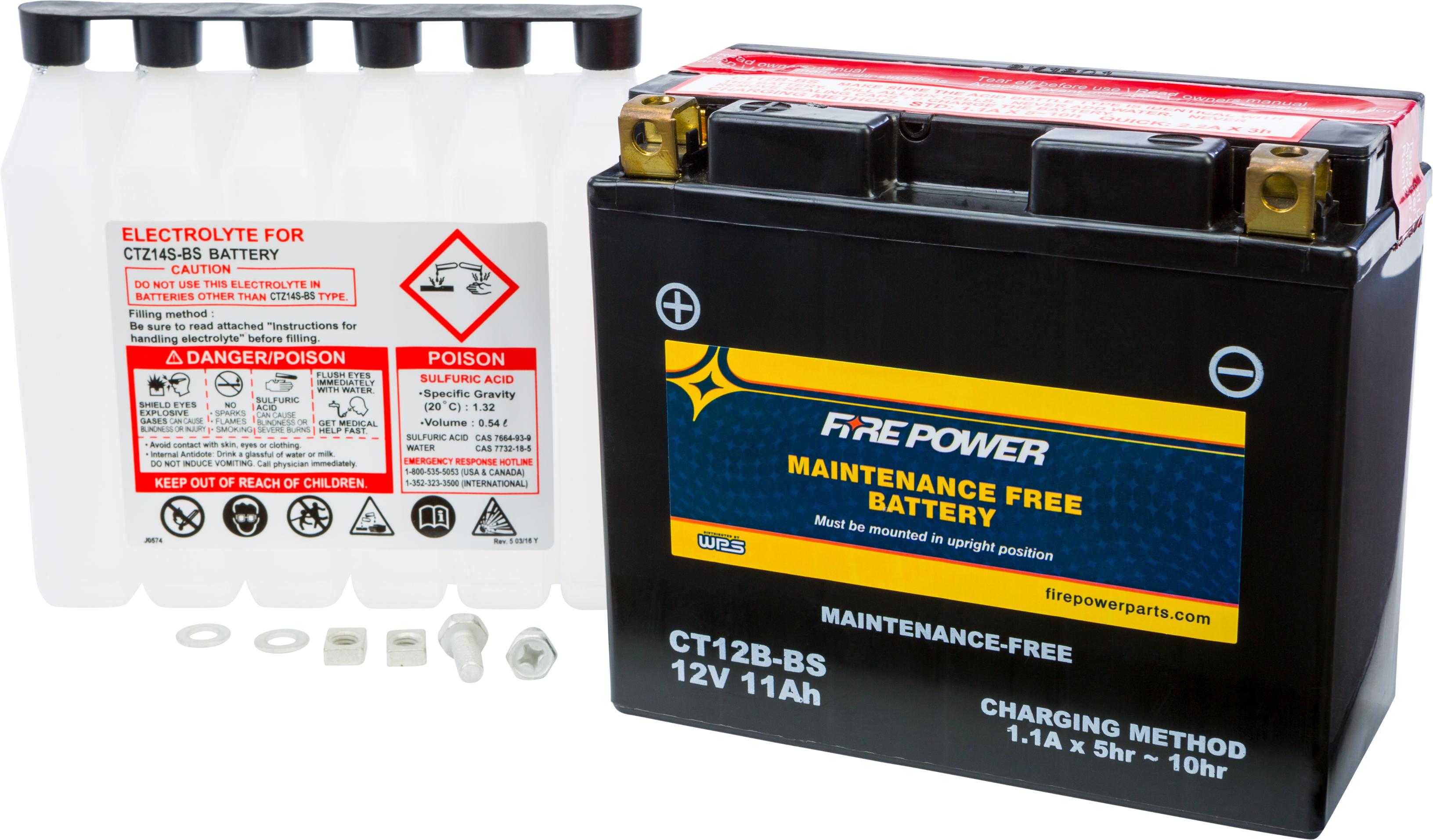 Fire Power - Battery Ct12b-bs Maintenance Free - CT12B-BS