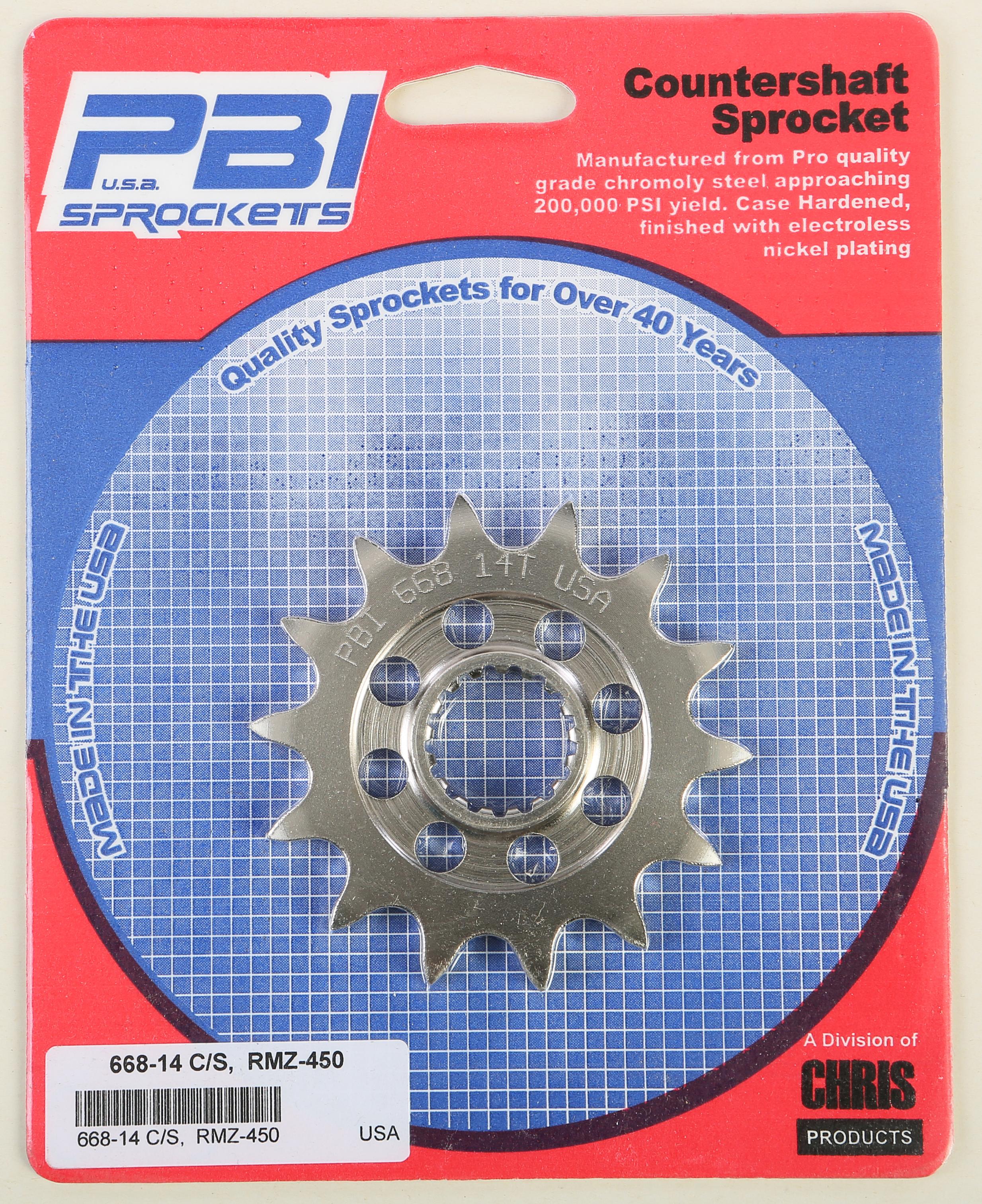 Pbi - Front Cs Sprocket Steel 14t-520 Suz - 668-14