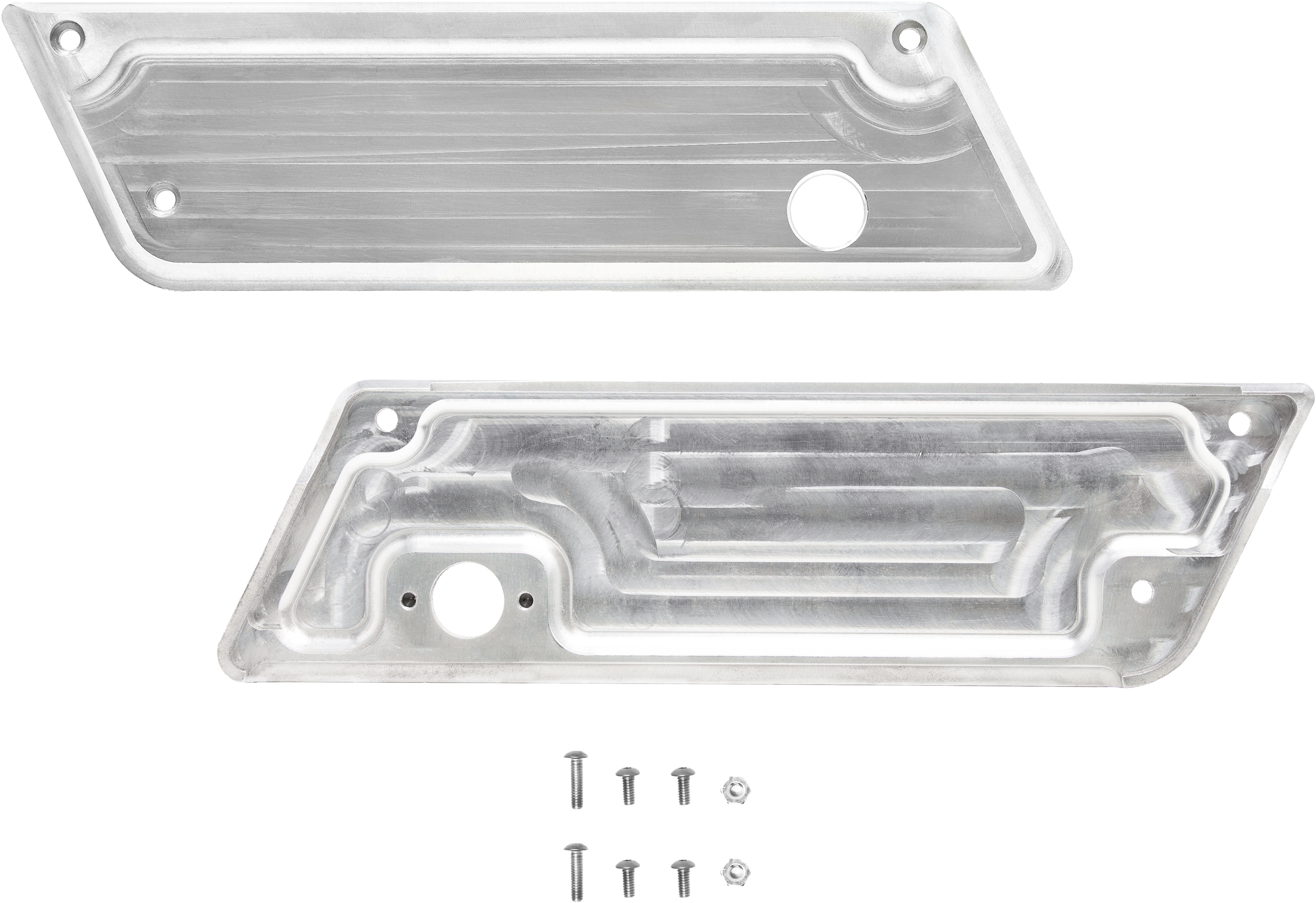 Nomadic - Billet Bag Latch Covers Raw 99-13 Flt/flht/flhr/fltr/flhx - N-BLC-3