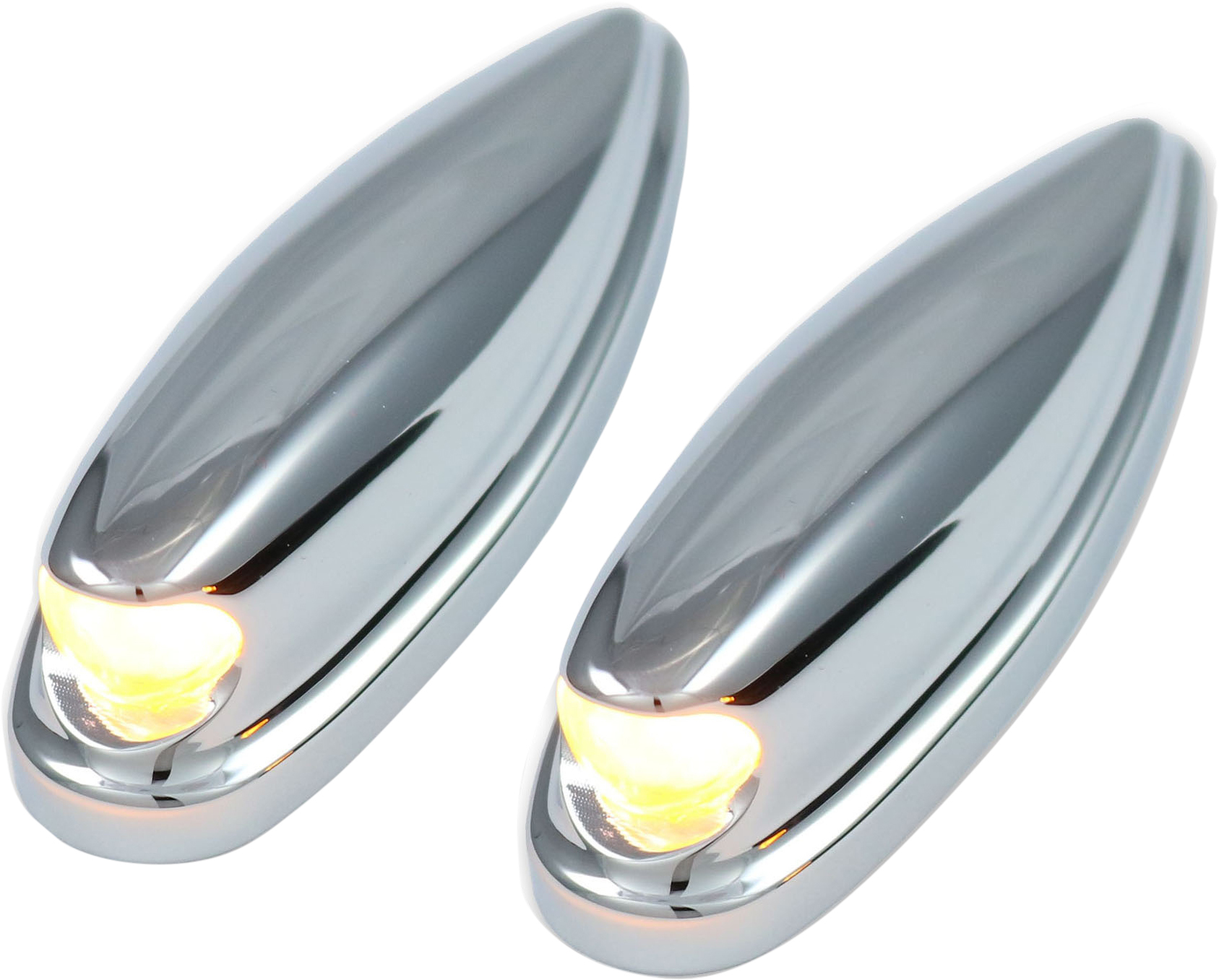 Baggernation - Turn Signal Bullet Chrome `98-13 Fltr - TSEE-RG-13E-C