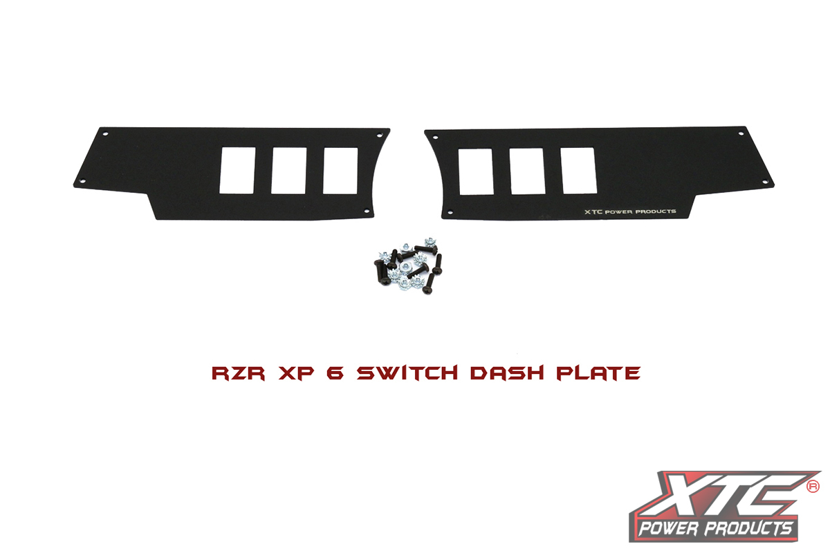 Xtc Power Products - 6 Switch Mounting Plate Pol - SP-6SW-RZR