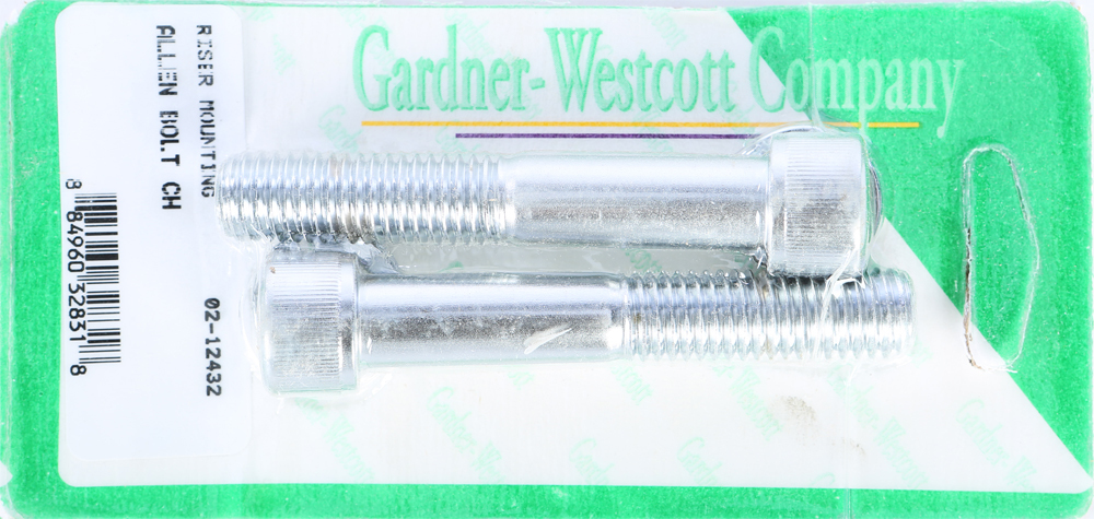 Gardnerwestcott - Riser Bolts Chrome Allen Head 1/2-13 X 3 Coarse Thread - 02-12432
