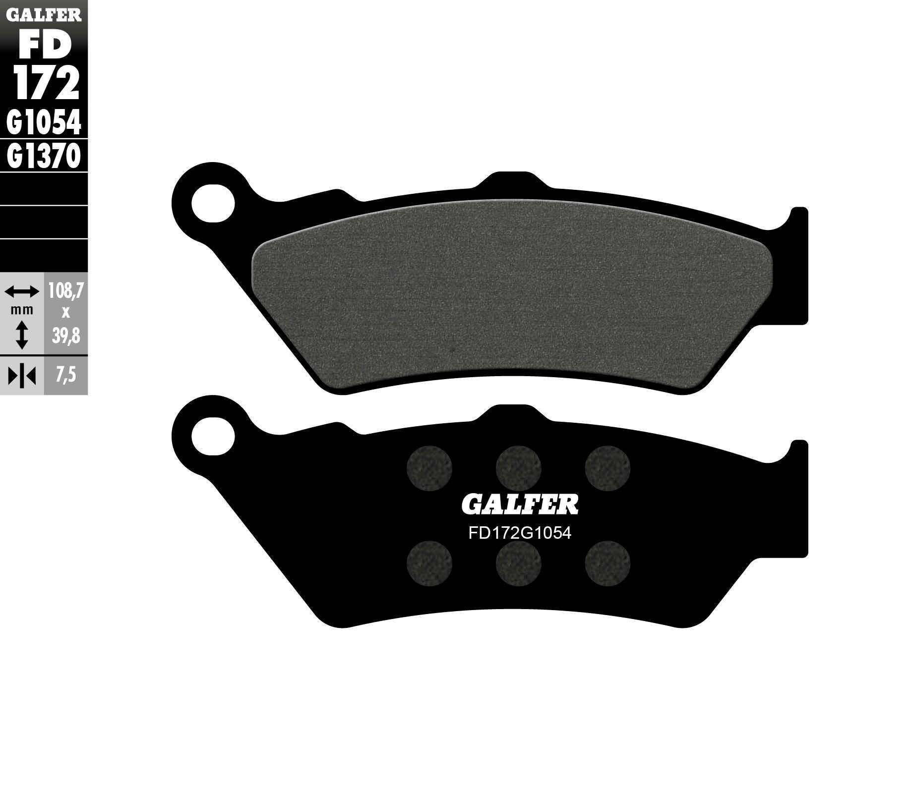 Galfer - Brake Pads Semi Metallic Fd172g1054 - FD172G1054