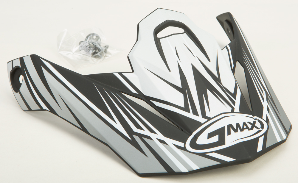 Gmax - Visor W/screws Raz Mx-86 Matte Silver/white - G086014