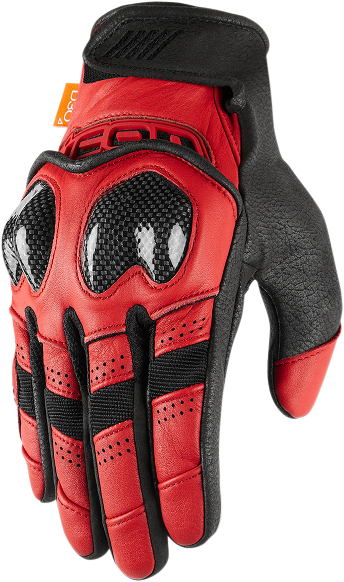 ICON - GLOVE CONTRA 2 RED XL