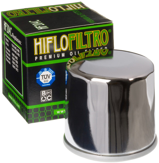 Hiflofiltro - Oil Filter Chrome - HF204C