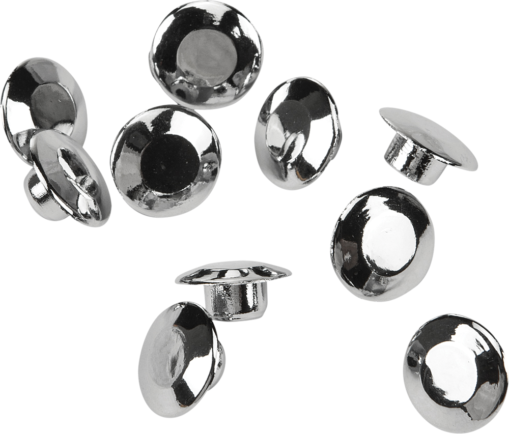 Harddrive - Handlebar Clamp Plug Caps Chrome 10/pk - 03-0107-10