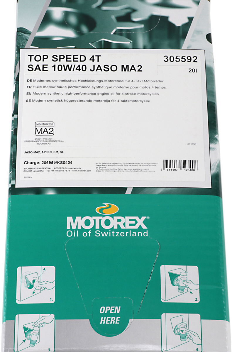 MOTOREX - OIL TOP SPEED 4T 10W40 - 7611197123408