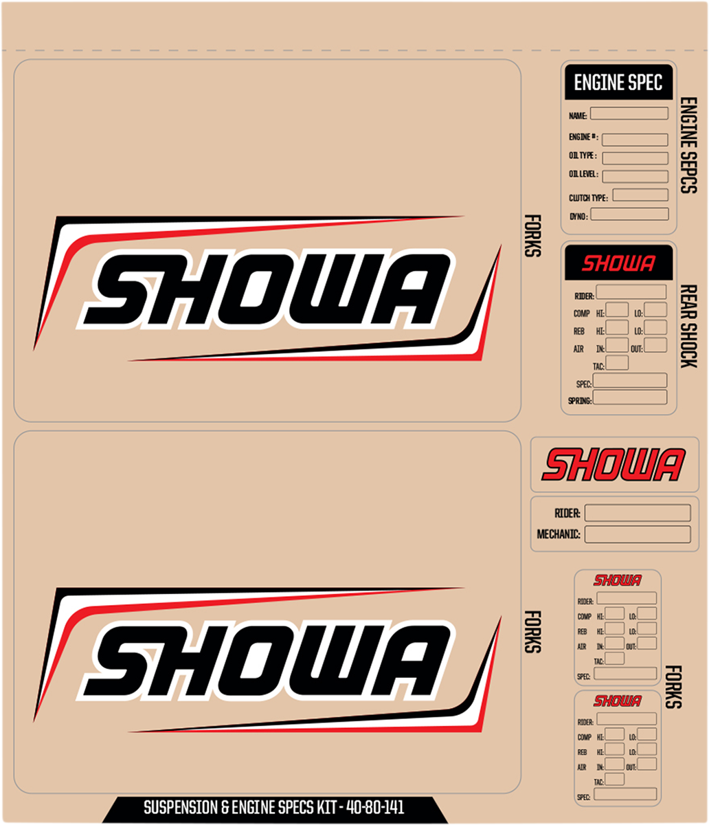 D'COR VISUALS - DCOR SHOWA DECAL KIT BK