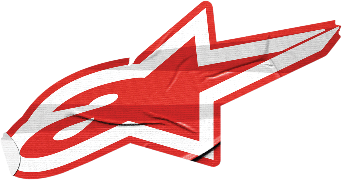 ALPINESTARS (CASUALS) - DECAL STICKY 5" RED 30PK - 8051194004482